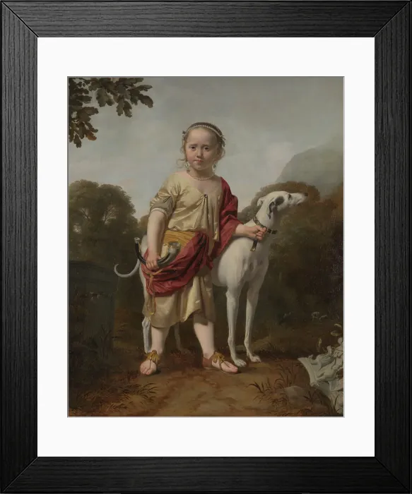Framed Print : Portrait of a Girl as a Huntress, mid-17th century. Creator: Caesar Boetius van Everdingen Framed Print : Portrait of a Girl as a Huntress, mid-17th century. Creator: Caesar Boetius van Everdingen