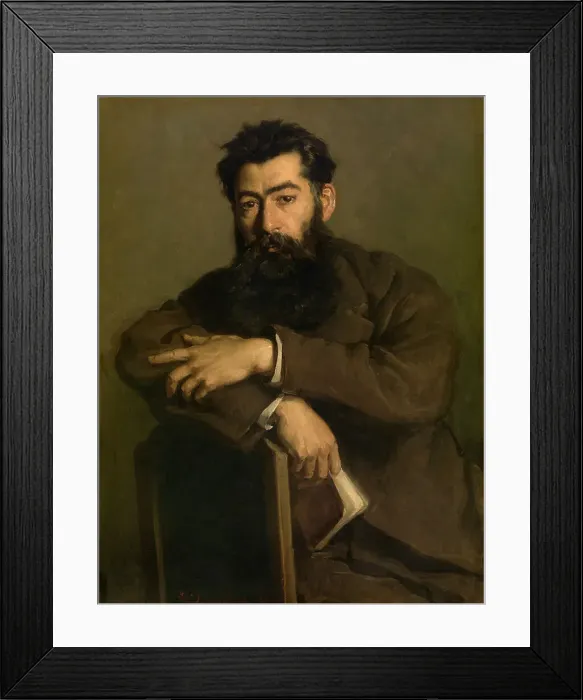 Framed Print : Portrait of a Man, 1875. Creator: Edouard Agneessens Framed Print : Portrait of a Man, 1875. Creator: Edouard Agneessens
