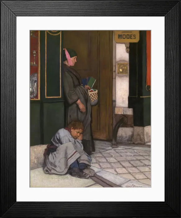 Framed Print : Begging Tolerated, late 19th century? Creator: Alfred Stevens Framed Print : Begging Tolerated, late 19th century? Creator: Alfred Stevens