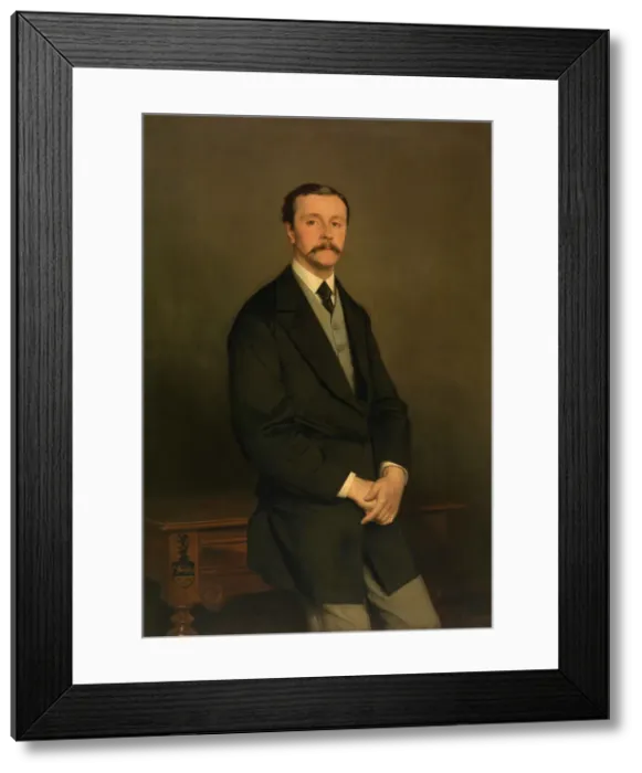 Framed Print : Portrait of a Man, c1870s. Creator: Edouard Agneessens Framed Print : Portrait of a Man, c1870s. Creator: Edouard Agneessens
