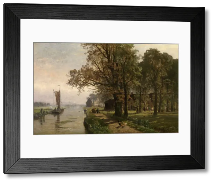 Framed Print : Souvenir of Gouda, 1878. Creator: Edmond de Schampheleer Framed Print : Souvenir of Gouda, 1878. Creator: Edmond de Schampheleer