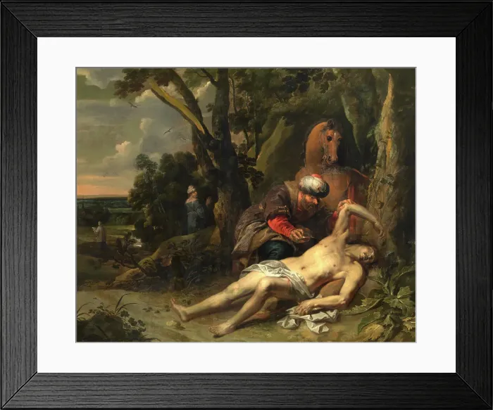Framed Print : The Good Samaritan, 1647. Creator: Balthasar van Cortbemde Framed Print : The Good Samaritan, 1647. Creator: Balthasar van Cortbemde