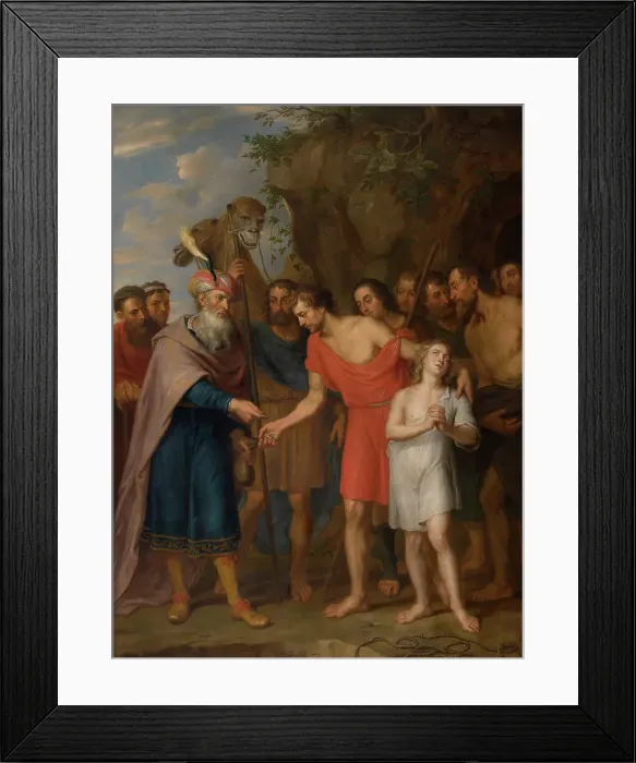 Framed Print : Joseph Sold by his Brothers, 1744. Creator: Balthasar Beschey Framed Print : Joseph Sold by his Brothers, 1744. Creator: Balthasar Beschey