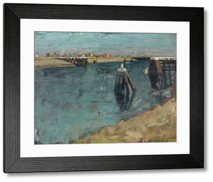 Framed Print : The Entrance of the Harbour at Zeebruges, c1920s. Creator: Alphonse Vermeylen Framed Print : The Entrance of the Harbour at Zeebruges, c1920s. Creator: Alphonse Vermeylen