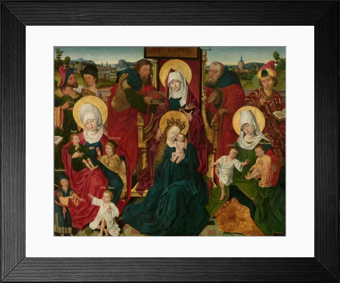 Framed Print : Holy Kinship, late 15th-early 16th century. Creator: Derick Baegert Framed Print : Holy Kinship, late 15th-early 16th century. Creator: Derick Baegert