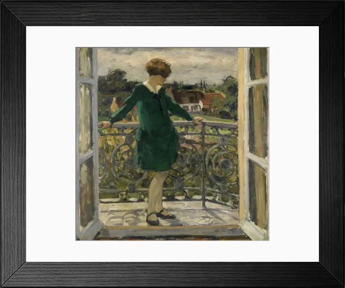 Framed Print : On the Balcony, c1920s. Creator: Alphonse Vermeylen Framed Print : On the Balcony, c1920s. Creator: Alphonse Vermeylen