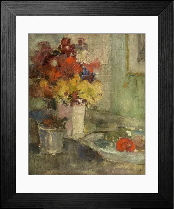 Framed Print : Flowers, early 20th century. Creator: Auguste Oleffe Framed Print : Flowers, early 20th century. Creator: Auguste Oleffe