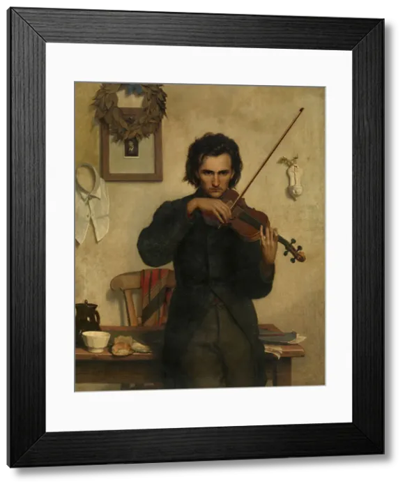 Framed Print : Peut-etre!... 1875. Creator: Alexandre Struys Framed Print : Peut-etre!... 1875. Creator: Alexandre Struys