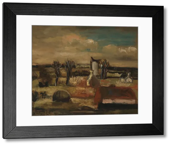 Framed Print : Landscape, 1931. Creator: Constant Permeke Framed Print : Landscape, 1931. Creator: Constant Permeke