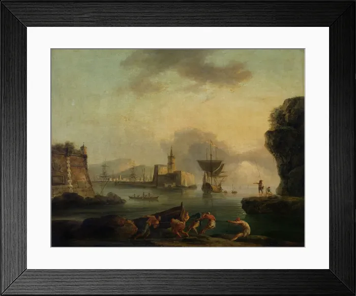 Framed Print : Naples, 1734-1740. Creator: Claude-Joseph Vernet Framed Print : Naples, 1734-1740. Creator: Claude-Joseph Vernet