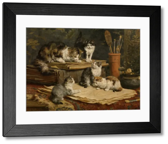 Framed Print : The Busybody, 1911. Creator: Charles Van den Eycken Framed Print : The Busybody, 1911. Creator: Charles Van den Eycken