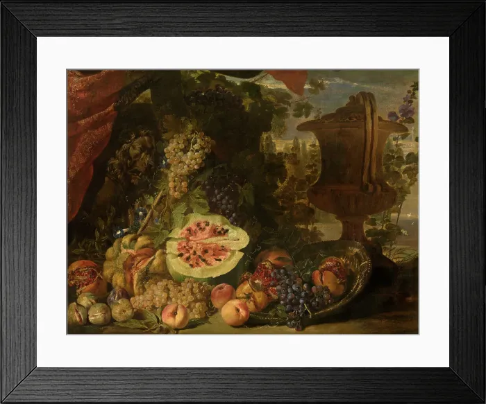 Framed Print : Still Life with Fruit, mid-late 17th century. Creator: David de Coninck Framed Print : Still Life with Fruit, mid-late 17th century. Creator: David de Coninck