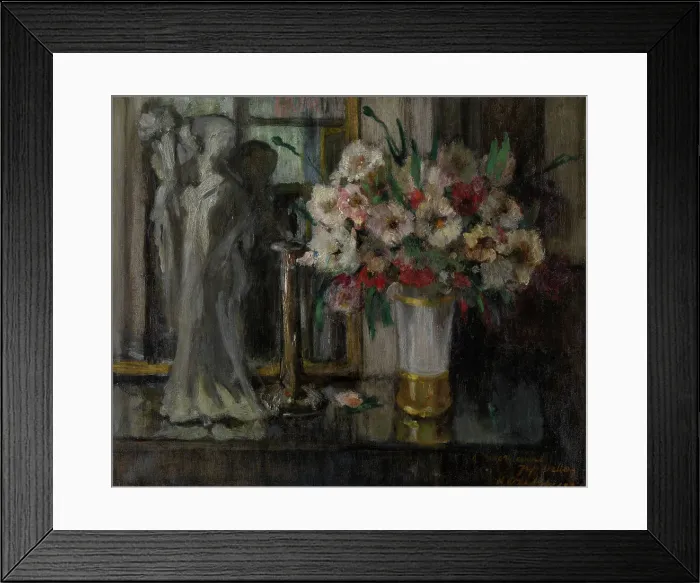 Framed Print : Still Life with Flowers, 1924. Creator: Auguste Oleffe Framed Print : Still Life with Flowers, 1924. Creator: Auguste Oleffe
