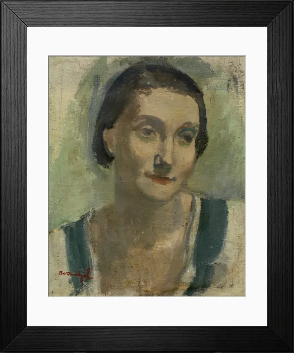Framed Print : Portrait of a Woman, 1940s? Creator: Albert Van Dyck Framed Print : Portrait of a Woman, 1940s? Creator: Albert Van Dyck