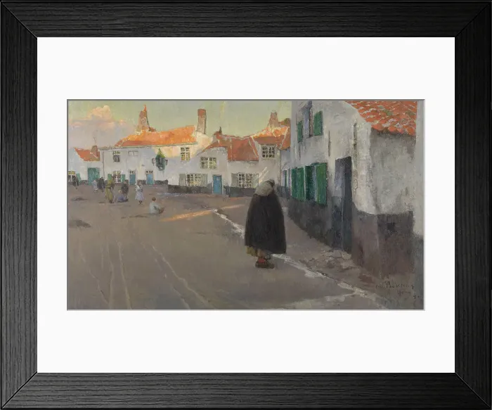 Framed Print : Square in Flanders, 1897. Creator: Albert Baertsoen Framed Print : Square in Flanders, 1897. Creator: Albert Baertsoen