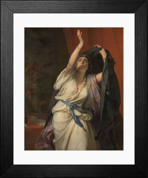 Framed Print : Judith's Prayer, mid-19th century. Creator: Antoon Van Ijsendijck Framed Print : Judith's Prayer, mid-19th century. Creator: Antoon Van Ijsendijck