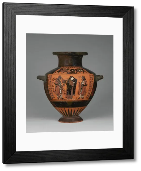 Framed Print : Black-Figure Hydria, about 550 BC. Creator: Lydos Framed Print : Black-Figure Hydria, about 550 BC. Creator: Lydos