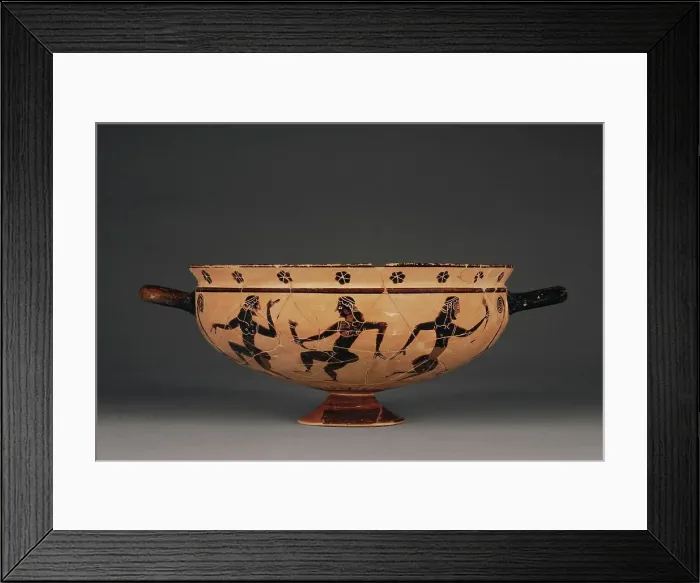 Framed Print : Attic Black-Figure Komast Cup, 580-560 BC. Creator: Painter of Copenhagen 103 Framed Print : Attic Black-Figure Komast Cup, 580-560 BC. Creator: Painter of Copenhagen 103