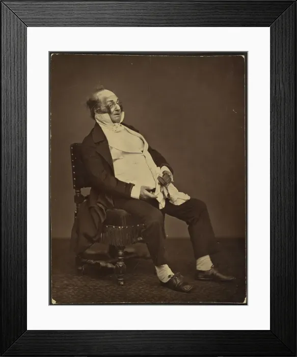 Framed Print : Henri Monnier, about 1875. Creator: Etienne Carjat Framed Print : Henri Monnier, about 1875. Creator: Etienne Carjat