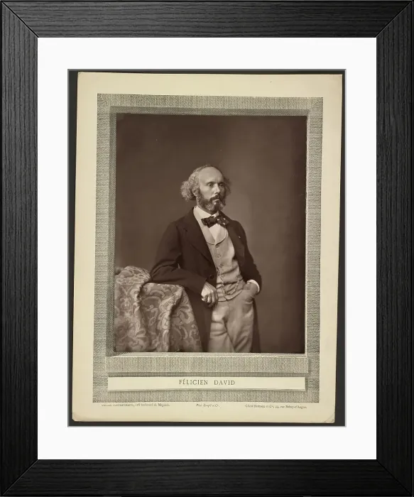 Framed Print : Felicien David, about 1870-1875. Creator: Bertall Framed Print : Felicien David, about 1870-1875. Creator: Bertall