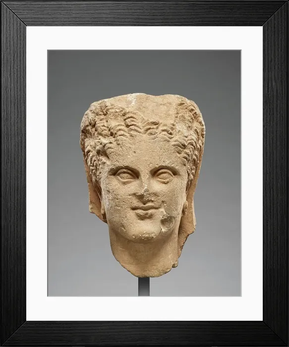 Framed Print : Portrait Head of a Female Figure, about 4th century B.C. Creator: Unknown Framed Print : Portrait Head of a Female Figure, about 4th century B.C. Creator: Unknown