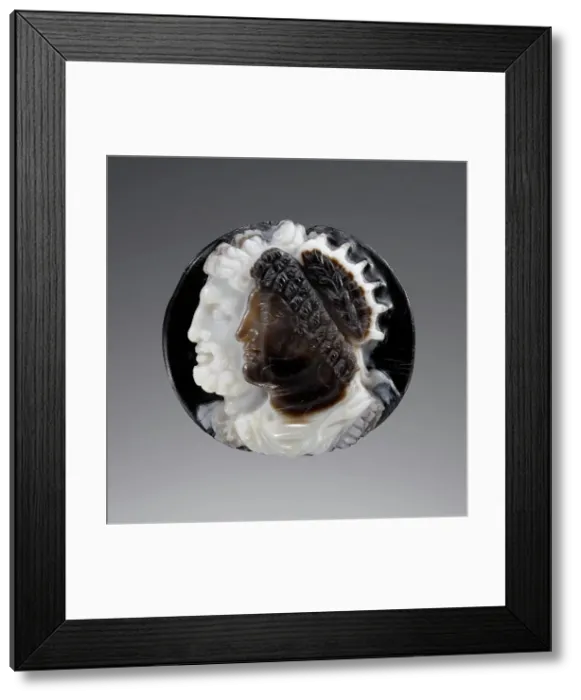 Framed Print : Cameo;Cameo with a Ptolemaic King and Zeus Ammon, 2nd century B.C. Creator: Unknown Framed Print : Cameo;Cameo with a Ptolemaic King and Zeus Ammon, 2nd century B.C. Creator: Unknown