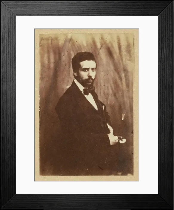 Framed Print : Portrait of a Gentleman, 1854. Creators: Achille Deveria, Theodule Deveria Framed Print : Portrait of a Gentleman, 1854. Creators: Achille Deveria, Theodule Deveria