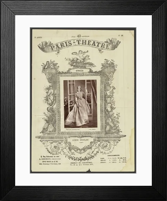 Framed Print : Paris Theatre: Aimee Desolee, 1874. Creator: Alphonse J. Liebert Framed Print : Paris Theatre: Aimee Desolee, 1874. Creator: Alphonse J. Liebert