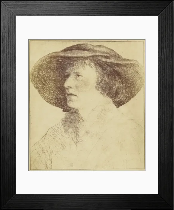 Framed Print : Bildniss einer Unbekannten, 1861. Creator: Charles Von Bouell Framed Print : Bildniss einer Unbekannten, 1861. Creator: Charles Von Bouell
