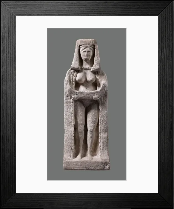 Framed Print : Imitation of a Statuette of a Goddess Holding a Boat, 20th century. Creator: Unknown Framed Print : Imitation of a Statuette of a Goddess Holding a Boat, 20th century. Creator: Unknown