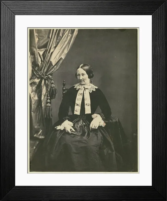 Framed Print : Portrait of a Woman, about 1850-1855. Creators: Achille Deveria, Theodule Deveria Framed Print : Portrait of a Woman, about 1850-1855. Creators: Achille Deveria, Theodule Deveria
