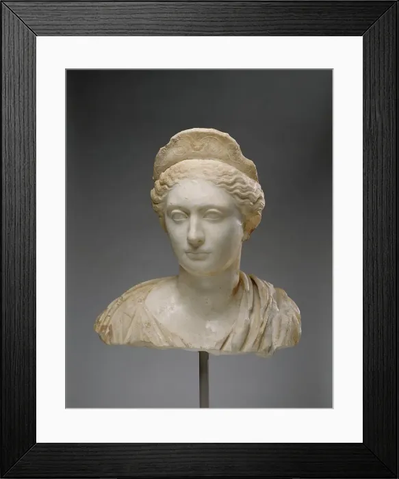Framed Print : Bust of a Woman, about A.D. 130. Creator: Unknown Framed Print : Bust of a Woman, about A.D. 130. Creator: Unknown