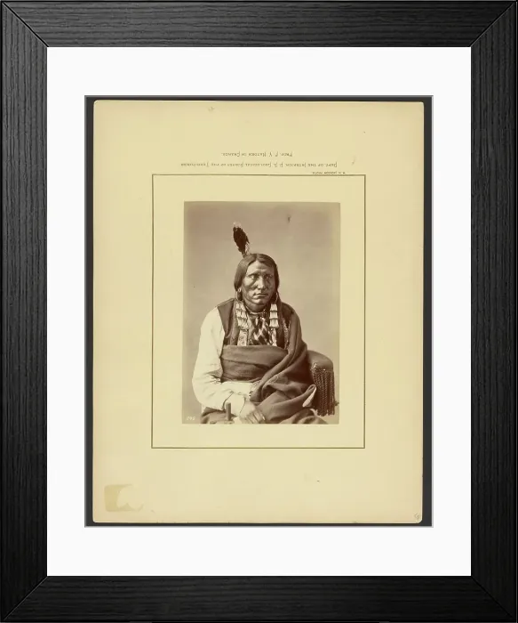 Framed Print : Charge on the Hauk-(Brule Dakota), 1870-1879. Creator: William H. Jackson Framed Print : Charge on the Hauk-(Brule Dakota), 1870-1879. Creator: William H. Jackson