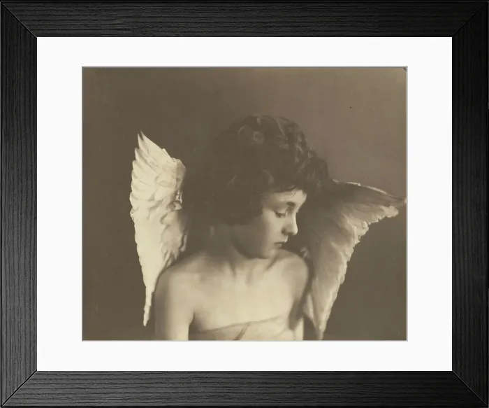 Framed Print : Leopold Hamilton Myers as The Compassionate Cherub, about 1888-1891. Creator: Eveleen WH Myers Framed Print : Leopold Hamilton Myers as The Compassionate Cherub, about 1888-1891. Creator: Eveleen WH Myers