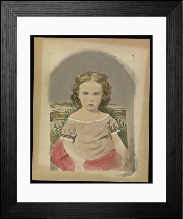Framed Print : Portrait of a girl, about 1850-1860. Creator: Unknown Framed Print : Portrait of a girl, about 1850-1860. Creator: Unknown