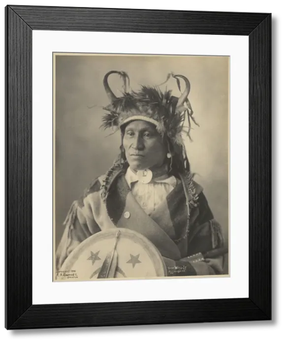 Framed Print : Chief Wets-It of the Assiniboine Nation, 1898. Creators: Adolph F. Muhr, Frank A. Rinehart Framed Print : Chief Wets-It of the Assiniboine Nation, 1898. Creators: Adolph F. Muhr, Frank A. Rinehart