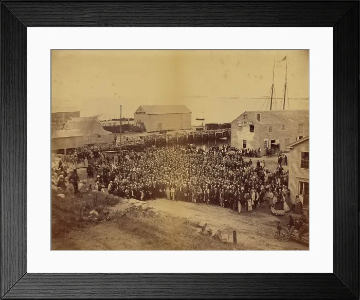 Framed Print : National Congregational Council at Plymouth Rock, 1865. Creator: John Adams Whipple Framed Print : National Congregational Council at Plymouth Rock, 1865. Creator: John Adams Whipple