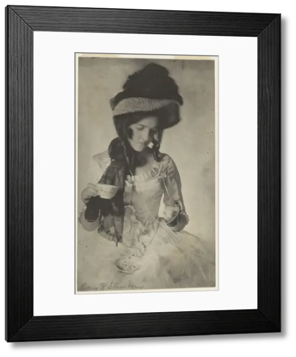 Framed Print : The Miniature, 1900-1910. Creator: Mary R Stanbery Framed Print : The Miniature, 1900-1910. Creator: Mary R Stanbery