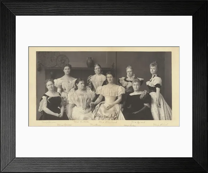 Framed Print : Mrs. Grover Cleveland and the Wives of Members of President Grover Cleveland's Cabinet, 1897. Creator: Frances Benjamin Johnston Framed Print : Mrs. Grover Cleveland and the Wives of Members of President Grover Cleveland's Cabinet, 1897. Creator: Frances Benjamin Johnston