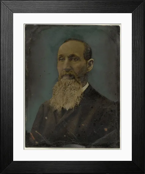 Framed Print : Portrait of bearded man, 1860s-1880s. Creator: Unknown Framed Print : Portrait of bearded man, 1860s-1880s. Creator: Unknown