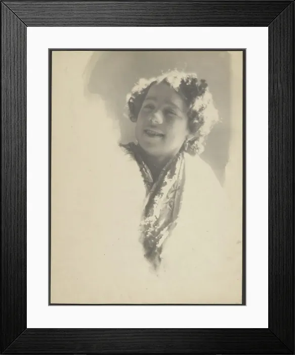 Framed Print : Portrait of a woman, 1907. Creator: Adolph de Meyer Framed Print : Portrait of a woman, 1907. Creator: Adolph de Meyer