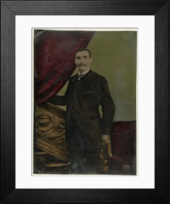 Framed Print : Portrait of man, 1860s-1880s. Creator: Unknown Framed Print : Portrait of man, 1860s-1880s. Creator: Unknown