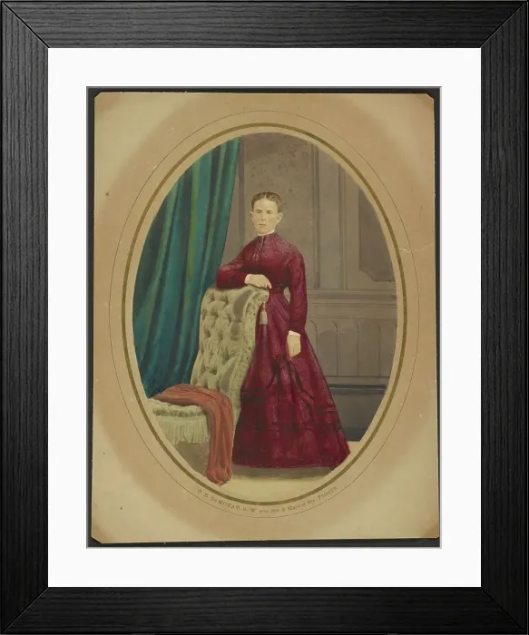 Framed Print : Portrait of a woman, late 1850s. Creator: Oliver Boudrias DeMorat Framed Print : Portrait of a woman, late 1850s. Creator: Oliver Boudrias DeMorat