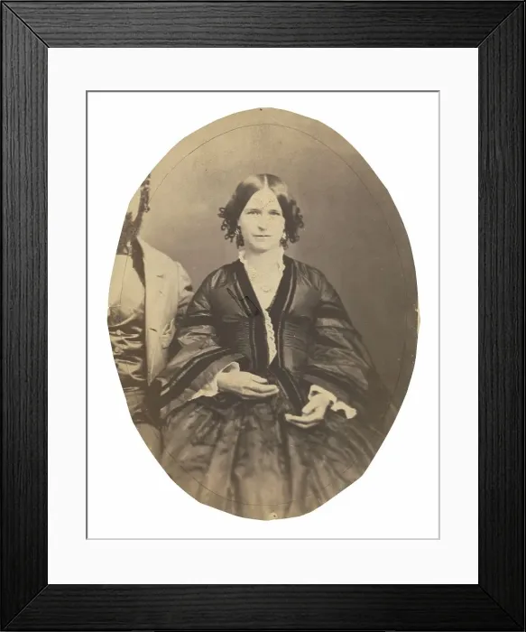 Framed Print : Portrait of a woman, 1850s. Creator: Oliver H. Willard Framed Print : Portrait of a woman, 1850s. Creator: Oliver H. Willard