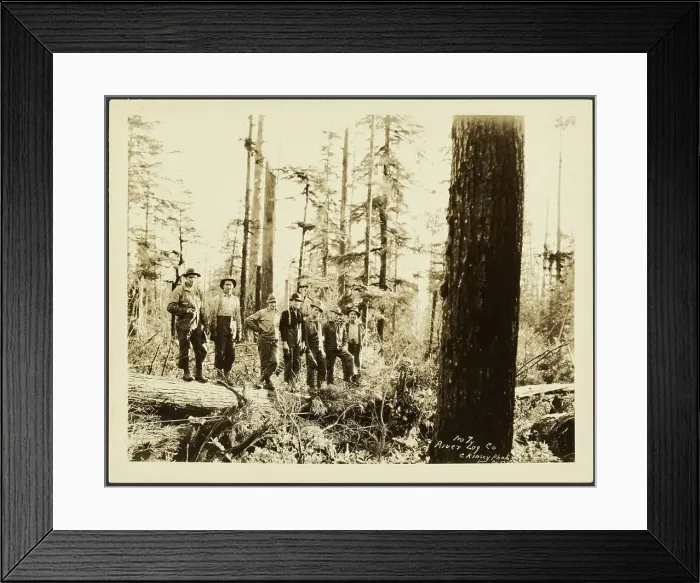 Framed Print : Loggers, about 1910-1930. Creator: Darius Kinsey Framed Print : Loggers, about 1910-1930. Creator: Darius Kinsey