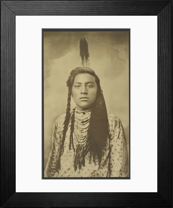 Framed Print : Young Crow Groom, Ft. Keogh, negative 1878-1881. Creator: Laton Alton Huffman Framed Print : Young Crow Groom, Ft. Keogh, negative 1878-1881. Creator: Laton Alton Huffman