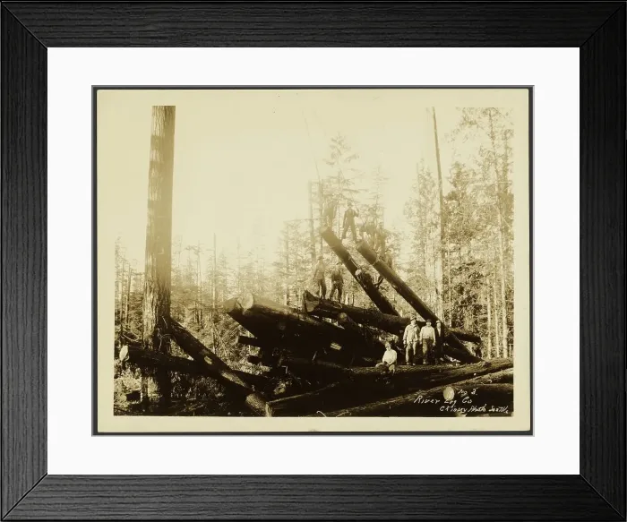 Framed Print : Loggers, about 1910-1930. Creator: Darius Kinsey Framed Print : Loggers, about 1910-1930. Creator: Darius Kinsey