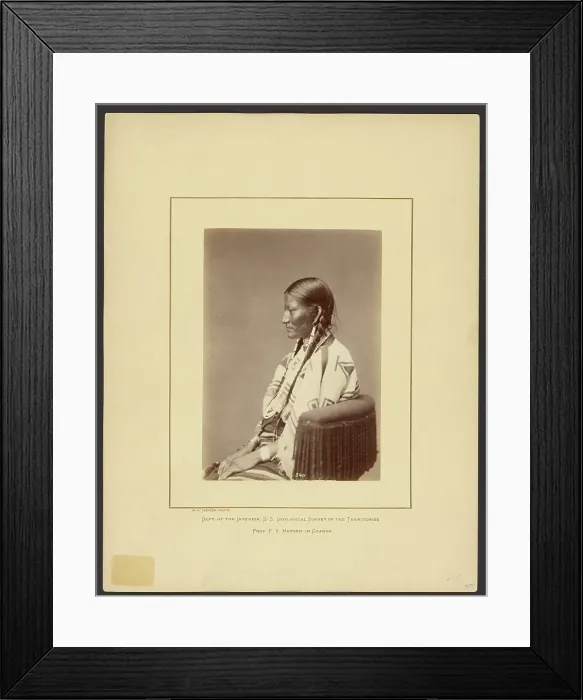 Framed Print : Squaw of Spotted Tail (Brule Dakota), 1870-1879. Creator: William H. Jackson Framed Print : Squaw of Spotted Tail (Brule Dakota), 1870-1879. Creator: William H. Jackson