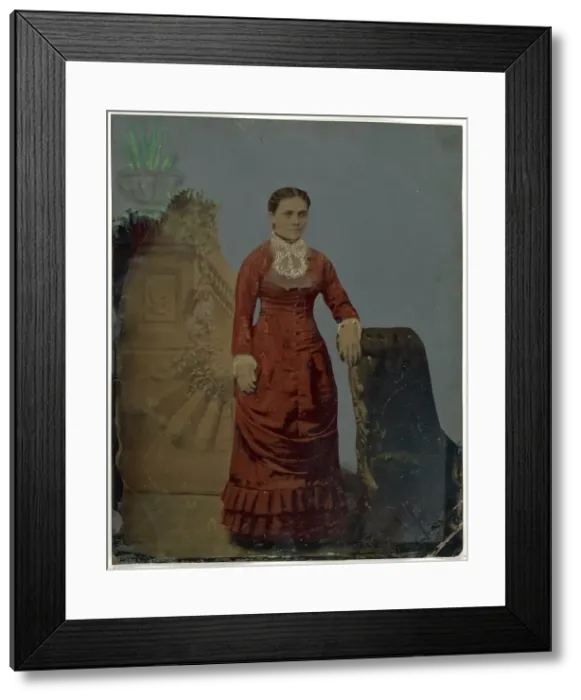 Framed Print : Portrait of young woman, 1860s-1880s. Creator: Unknown Framed Print : Portrait of young woman, 1860s-1880s. Creator: Unknown