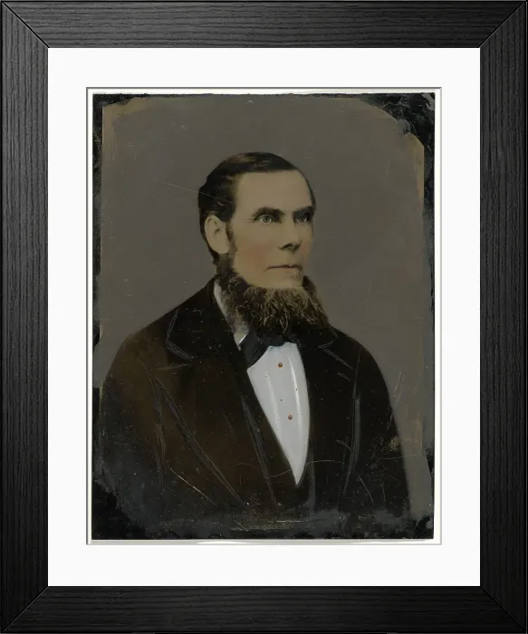 Framed Print : Portrait of bearded man, 1860s-1880s. Creator: Unknown Framed Print : Portrait of bearded man, 1860s-1880s. Creator: Unknown